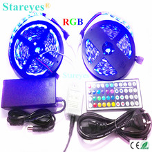 1 set SMD 5050 60 LED / M 10M RGB led Strip tape flashlight led light Non Waterproof RGB strip+44 key IR Remote+6A Power Adapter 2024 - buy cheap