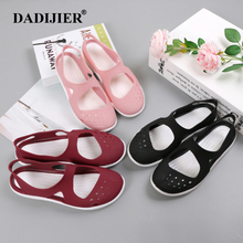 DADIJIER-Sandalias planas para mujer, zapatos de gelatina de Color sólido, estilo arcoíris, San Valentín, verano, ZLL517, 2019 2024 - compra barato