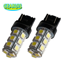 4pcs High quality 7440 T20 18 SMD 5050 7443 580 Car Turn Signal Bulb Red Brake light White Auto White Red Yellow Reverse Lights 2024 - buy cheap