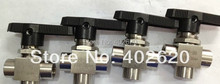 2pcs/lots US standard, T type stainless steel  three way ball valve, NPT thread 1/8, T type , SS304 ball valve 2024 - buy cheap