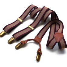 1Pcs Casual Mens Striped Braces Unisex  Adjustable Clip-on Suspenders Clip Braces Adult Belt Strap For Wedding Party BDXJ2522 2024 - buy cheap
