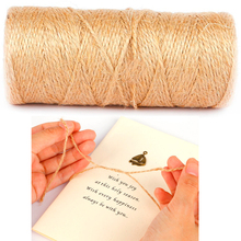 Natural 100M Jute Twine Burlap String Hemp Rope Cords Thread For Party Wedding Gift Wrapping DIY Scrapbooking Florists Craft 2024 - buy cheap