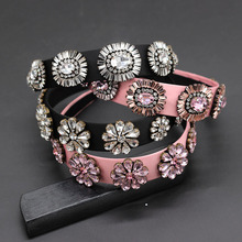 Baroque headband dance street shooting wild hair accessories  rhinestone color luxury geometric wild fashion bridal hair  892 2024 - buy cheap