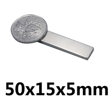 *1PCS N35 Neodymium Magnet 50 x 15 x 5 mm Bulk Super Strong Strip Block Bar Magnets Rare Earth 2024 - buy cheap