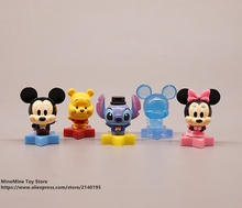 DISNEY Mickey Mouse Minnie Ponto 3.5 centímetros 5 pçs/set Anime Action Figure Coleção Decoração Estatueta modelo Toy para o presente das crianças 2024 - compre barato