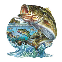 5D DIY Diamond embroidery Cross stitch fish Full Round Diamond mosaic fishing landscape Full Square Diamond painting animal 2024 - buy cheap