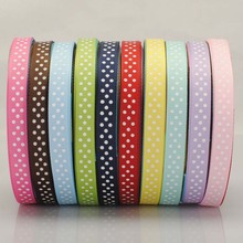 10yards 3/8"9mm new fixed mixed 10 Random collocation lovely Polka Dots or solid color Grosgrain Ribbon Free shipping 2024 - buy cheap