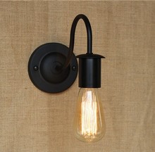 Luminária de parede estilo industrial, luminária de parede em ferro, antigo, para decoração de casa, área interna, iluminação 2024 - compre barato