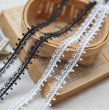 5 Meters 1.3cm Width Lace Ribbon Trimming White Black Embroidered Lace Trim Border Lace for Scrapbooking 2024 - buy cheap