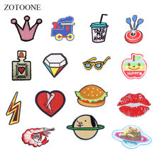 ZOTOONE Diamond Lips Patches Sequin Stickers Diy Iron on Clothes Heat Transfer Applique Embroidered Applications Cloth Fabric G 2024 - buy cheap