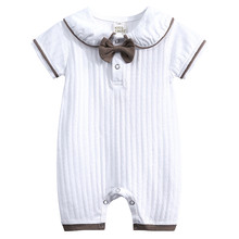 New trendy Cute Baby Bodysuits Newborn Toddler Infant Baby Boys Girls Striped Casual Jumpsuit Outfits Summer Clothing baptism 2024 - buy cheap