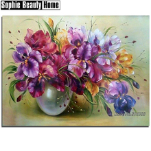 5D DIY Full Drill Diamond Painting Flowers In Vase Diamond Embroidery Cross Stitch Rhinestone Mosaic Wedding Decor Sale 187340 2024 - buy cheap