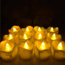 1 Pcs Yellow Flicker Battery Candles/ Plastic Electric Candles/ Flameless Tea Lights For Christmas Halloween Wedding Decoration 2024 - buy cheap