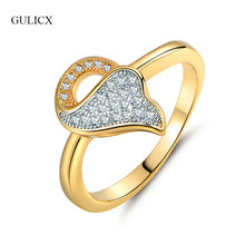 Женские кольца в форме пальцев GULICX, золотые кольца в форме крыльев для вечеринок, очаровательные ювелирные изделия R274 2024 - купить недорого