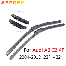 Appdee-escobilla de limpiaparabrisas para coche, accesorios para Audi A6, C6, 4F, 2004, 2005, 2006, 2007, 2008, 2009, 2010, 2011, 2012, 22" 2024 - compra barato