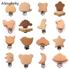 20pc Wooden Elephant Teether Baby Pacifier Clips Solid Color Holders Baby Teether Cute Infant Soother Clasps Holders Accessories 2024 - buy cheap