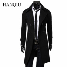 Mens Trench Coat 2020 New Fashion Designer Men Long Coat Autumn Winter Double-breasted Windproof Slim Trench Coat Men Plus Size 2024 - buy cheap