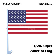 YAZANIE 30*45cm 1/20/50pcs American Window Car Flags and Banners United States Custom Flag USA US National Flag Printed Banner 2024 - buy cheap