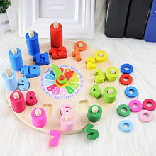 Children Preschool Wooden Montessori Toys Early Education Teaching Aids Math Toys Digital Clock Count Geometric Shape Toys 2024 - buy cheap