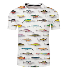 Camiseta divertida con estampado de peces tropicales en 3d para hombre y mujer, camisetas de manga corta, ropa informal estilo Hip Hop de talla grande 3XL-7XL 2024 - compra barato