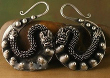 Ethnic jewelry TRIBAL MIAO EARRINGS HAND Free shipping 2024 - buy cheap