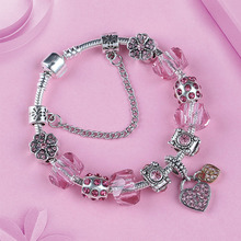 Irregular ink Crystal Diy Bead Bracelet  Jewelry Gift Flower Heart Charm Bracelets & Bangles for Women ulseira Feminina 2024 - buy cheap