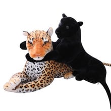 1pc 30-90CM Large Size Real Life Leopard Plush Toy Simulation Animal Black Panther Doll Stuffed Toys Children Boys Birthday Gift 2024 - buy cheap