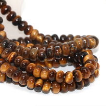 Fashion yellow natural stone tiger eye 5X8mm abacus rondelle loose beads spacers accessories jewelry making 15inch B171 2024 - buy cheap