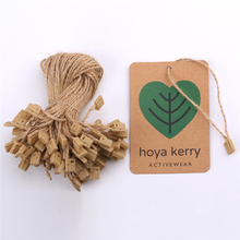 wholesale 2000 pieces/lot jute hemp hang tag string 7 inches retro jute hang tag string cord for garment price tag label 2024 - buy cheap