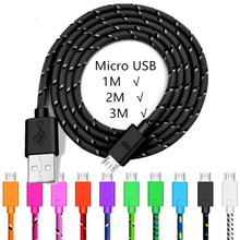 Micro usb nylon Sync Data charging cable for Sony Xperia XA Ultra Z1 Z2 Z4 Z3 Z5 compact premium C5 X M2 M4 Aqua charger cable 2024 - buy cheap
