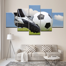 Frame Modular Pictures Canvas HD Prints 5 Pieces Black And White Football Paintings Poster Decor For Living Room Modern Wall Art 2024 - buy cheap