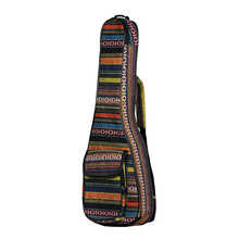 Bolsa de ukulele 23 ", estilo nacionais ukelele case, 6mm algodão, preenchimento ajustável, alça de ombro para concerto, ukelele 2024 - compre barato