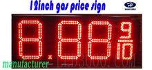 Outdoor big size gas price sign 8.889/10 12inch 4digits red led gas price sign 2024 - buy cheap