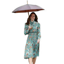 Princess Kate Middleton Dress 2020 Woman Dress Long Sleeve Bow Printed Slim Waist Elegant Dresses Work Wear NPD0173 2024 - buy cheap