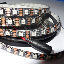 4M DC5V IP65 BLACK pcb APA-102C addressable led pixel strip;60leds/m with 60pixels/m;waterproof in silicon coating 2024 - buy cheap