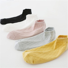 Meias de algodão de cor sólida, meias femininas de meia fina de cor sólida com 10 unidades 2024 - compre barato