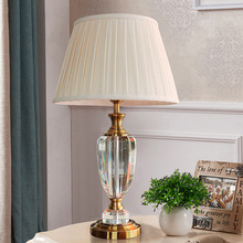 Abajur de cabeceira, lâmpada de cristal moderna de luxo, abajur de cabeceira com iluminação para quarto, mesa de hotel, k9 de luxo 2024 - compre barato