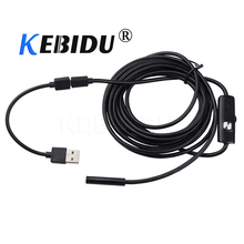 kebidu 7mm 6 LEDs for Android Smartphone USB Endoscope IP67 Waterproof OTG Inspection Camera With 3.5M Cable Borescope 2024 - buy cheap