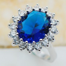 Blue Crystal Zircon 925 Sterling Silver Top Quality Fancy Jewelry wedding  Ring Size 5 6 7 8 9 10 11 F1175 2024 - buy cheap