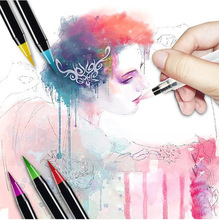 20 Color Watercolor Brush Painting Color Pencil Mark Pen For Painting Supplies Art Set Soft Pastel Brush Fine Liner Pens 2024 - buy cheap