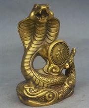 "Estátua da cobra auspiciosa de cobre do palácio, feng shui real da china 2024 - compre barato