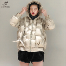 Short Cotton Coat Women 2018 Winter Fashion New High quality Zipper Hooded Thick Warm Loose Long Sleeve Cotton Coat H0353 2024 - buy cheap