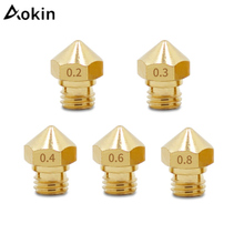 Aokin MK10 Extruder Nozzle For 3D Printer Makerbot 2 0.2mm 0.3mm 0.4mm 0.6mm 0.8mm MK10 Extruder Nozzle For 3D Printer Parts 2024 - buy cheap