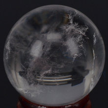 Esfera de cristal de quartzo natural, esfera de cristal cristal purificada, chakra, cura, reiki, escultura em pedra mineral, 39mm (1.5 ") 2024 - compre barato