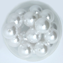 Moda Hot 20 mm 10 pçs/lote pérola redonda imitação de pérolas de plástico contas para jóias DIY BSG02-09 2024 - compre barato