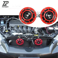 ZD 2X Car styling For Skoda Octavia A5 A7 2 Fabia Yeti BMW E60 F30 X5 E53 M3 Inifiniti Air Red Horn alarm loudspeaker Blast Tone 2024 - buy cheap