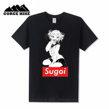 Camiseta de algodón 2019 de calidad, ropa de calle Harajuku, My T-shirt, Ahegao Toga, Sugoi, Waifu, Boku No Hero, diseño creativo de Academia, divertida 2024 - compra barato