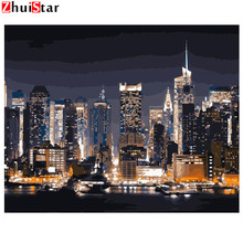 "New York City Night" diamante pintura Diamante Bordado, Cheio, quadrado, imagem de Strass, mosaico de diamantes, ponto de Cruz, a arte da parede 2024 - compre barato