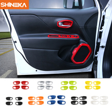 Shineka-acessórios para decoração de interiores de automóveis, adesivo em tigela, alça interna e interior de abs, para jeep renegade 2016 a 2019 2024 - compre barato