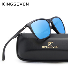 Kingseven-óculos de sol masculino, modelo quadrado com lentes polarizadas, pernas de alumínio, proteção uv, n7536 2024 - compre barato